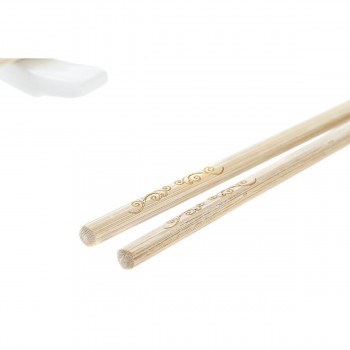 Набор для суши DKD Home Decor Бамбук Доска Натуральный Восточный 28 x 9 x 2 cm (3 Предметы) (6 Предметы)