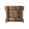 Шкаф DKD Home Decor   145 x 40 x 153 cm Стеклянный Коричневый древесина акации