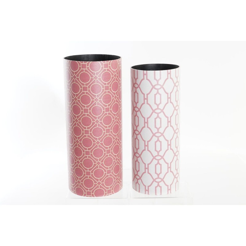 Корзина для зонтов DKD Home Decor Полотно Деревянный Оранжевый Белый (23 x 23 x 54,5 cm)