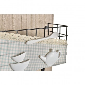 Настенная вешалка DKD Home Decor Деревянный Металл 23 x 9 x 36 cm