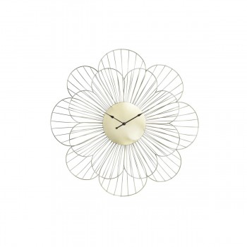Настенное часы DKD Home Decor Цветок Позолоченный Металл (57 x 4 x 57 cm)