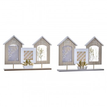 Фото рамка DKD Home Decor Деревянный Цветок Натуральный (42 x 7 x 29 cm) (2 штук)