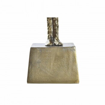 Вспомогательный стол DKD Home Decor Стеклянный Позолоченный Алюминий 46 x 46 x 57 cm