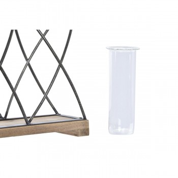 Кувшин DKD Home Decor Коричневый Чёрный Прозрачный Металл Стеклянный Древесина павловнии 36,5 x 11,5 x 23,5 cm