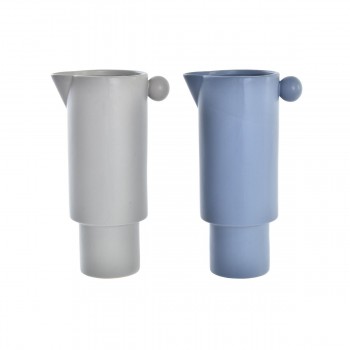 Кувшин DKD Home Decor Фарфор Серый Синий (16 x 11 x 30 cm) (2 штук)