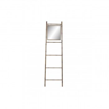 Напольная вешалка для полотенец DKD Home Decor Зеркало Металл Горчица (55 x 3 x 190 cm)