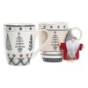 Кружка Mug DKD Home Decor Розовый Чёрный Фарфор Bone China (360 ml) (2 штук)