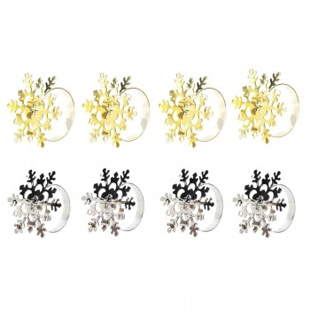 Коробка для салфеток DKD Home Decor набор Металл Снежинки (5 x 5 x 17 cm) (2 штук)