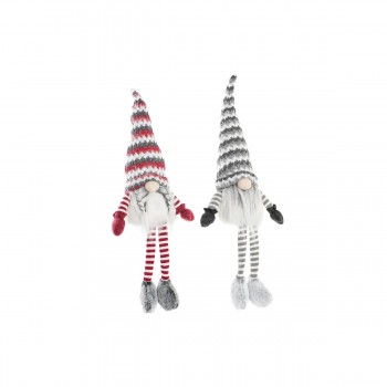 Декоративная фигура DKD Home Decor Рождество Гном LED Свет полиэстер (22 x 12 x 64 cm) (2 штук)