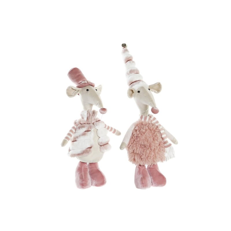 Декоративная фигура DKD Home Decor Розовый Мышь 16 x 11 x 55 cm (2 штук)