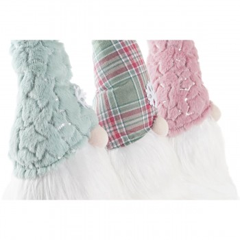 Дед Мороз DKD Home Decor Красный Зеленый Розовый Гном 17 x 16 x 54 cm (3 штук)