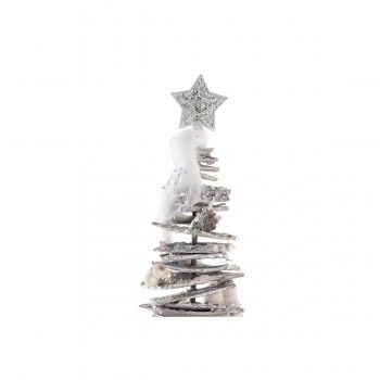 Новогодняя ёлка DKD Home Decor Натуральный Ббереза снежный 34 x 34 x 102 cm