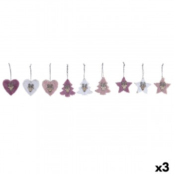 Набор новогодних елок DKD Home Decor полиэстер (22 x 8 x 1 cm) (3 штук)