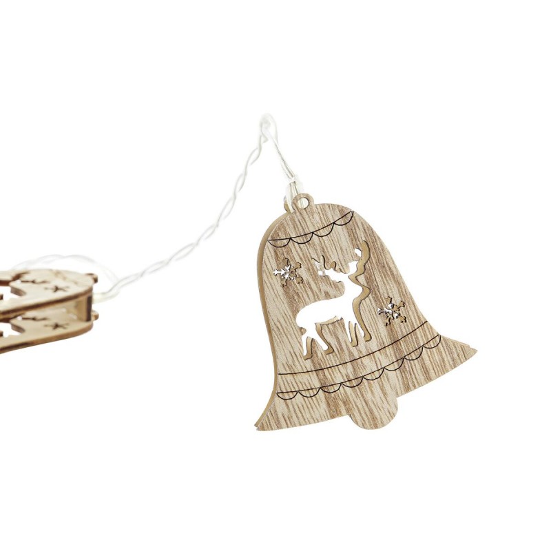 Светодиодные гирлянды DKD Home Decor Северный олень Вытяжки Коричневый 6,5 x 1,4 x 5,8 cm