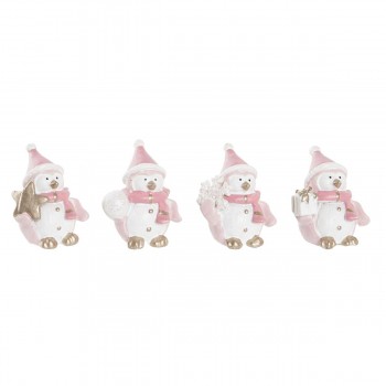 Новогоднее украшение DKD Home Decor Смола Кукла-белоснежка (3,5 x 2,5 x 4 cm) (4 штук)