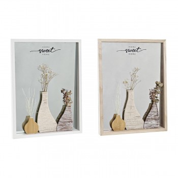 Настенное зеркало DKD Home Decor Белый Натуральный Cottage 30 x 4 x 40 cm (2 штук) (2 Предметы)