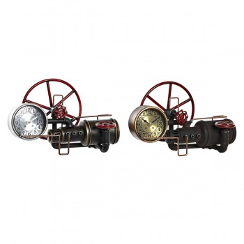 Настольные часы DKD Home Decor Позолоченный Серебристый Vintage (2 штук)