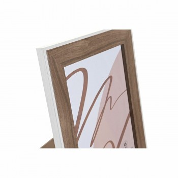 Фото рамка DKD Home Decor Стеклянный Белый Деревянный MDF (27,5 x 1,5 x 32,5 cm)