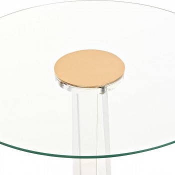 Вспомогательный стол DKD Home Decor Позолоченный Металл Акрил (42 x 42 x 60 cm)