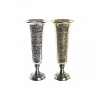 Кувшин DKD Home Decor 20 x 20 x 51 cm Серебристый Позолоченный Алюминий современный (2 штук)