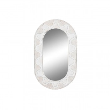 Настенное зеркало DKD Home Decor Белый