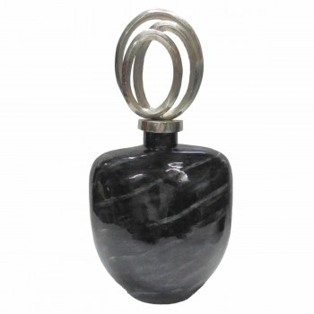 Кувшин DKD Home Decor Стеклянный Серебристый Чёрный Алюминий современный (23 x 13 x 41 cm)