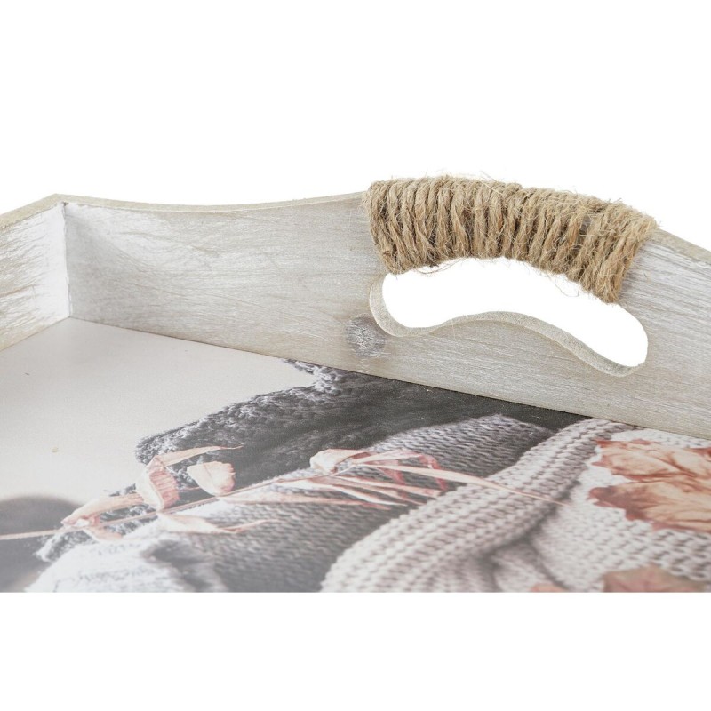 Набор подносов DKD Home Decor Разноцветный 40 x 30 x 6 cm Деревянный MDF (2 штук)