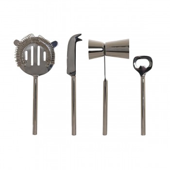 Набор Для Приготовления Коктейлей DKD Home Decor 37 x 9 x 18 cm Серебристый Нержавеющая сталь