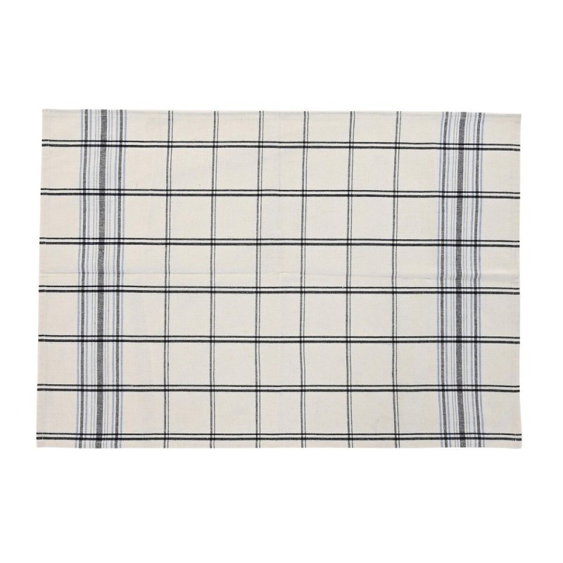 Фартук с карманом DKD Home Decor 70 x 1 x 85 cm Чёрный Бежевый Синий Хлопок