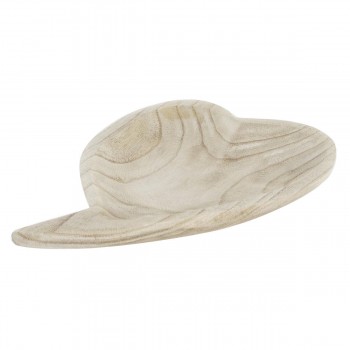 поднос для закусок DKD Home Decor Светло-коричневый Натуральный Сердце Тропический 35 x 24 x 4 cm