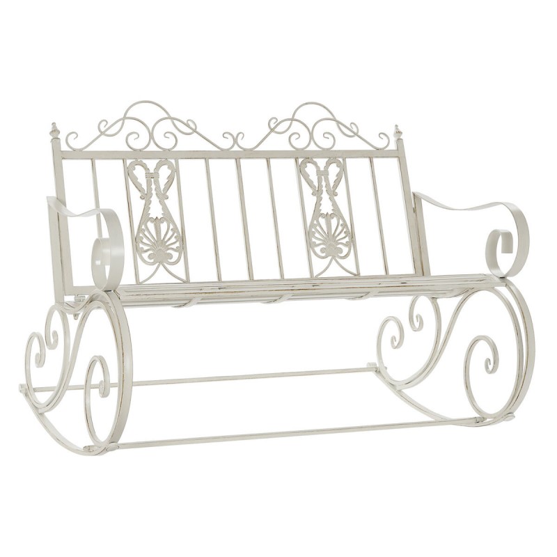 Кресло-качалка DKD Home Decor Металл Алюминий Белый (118 x 90 x 92 cm)