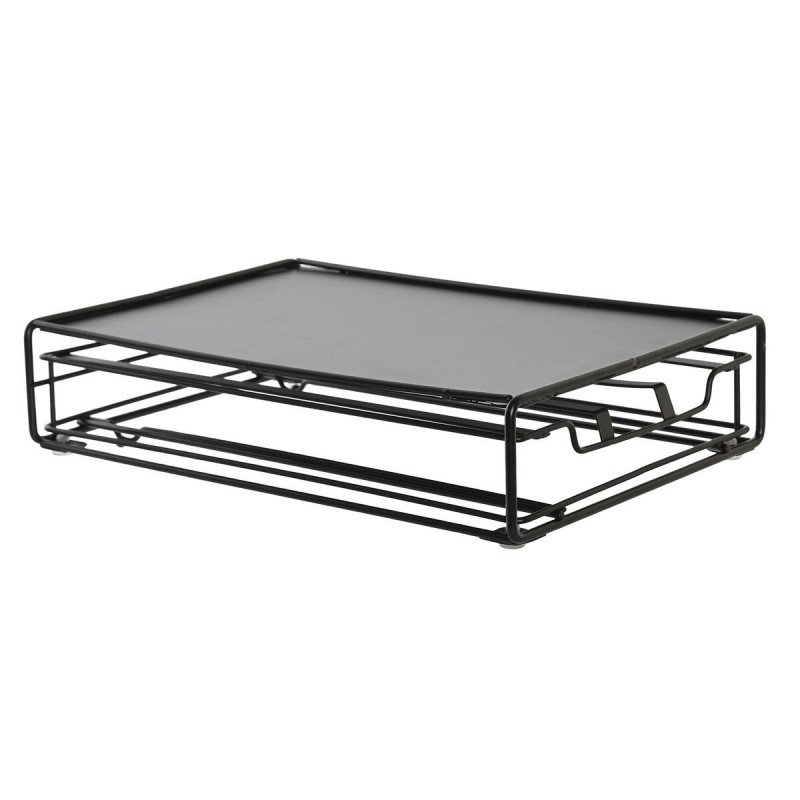 Органайзер кофейных капсул DKD Home Decor 21 x 31 x 7,5 cm Чёрный Металл