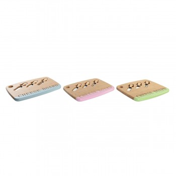 Сырная доска DKD Home Decor Бамбук Нержавеющая сталь 33,5 x 24 x 2 cm (3 штук)
