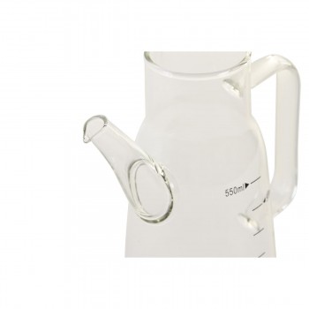 Масленка DKD Home Decor 15 x 9 x 19,6 cm Серебристый Нержавеющая сталь 550 ml Боросиликатное стекло