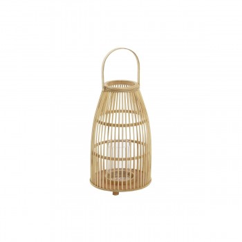 Подсвечник DKD Home Decor Стеклянный Бамбук (25 x 25 x 56 cm)