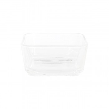 поднос для закусок DKD Home Decor Натуральный Бамбук Алюминий Стеклянный 280 ml 21 x 21 x 6 cm