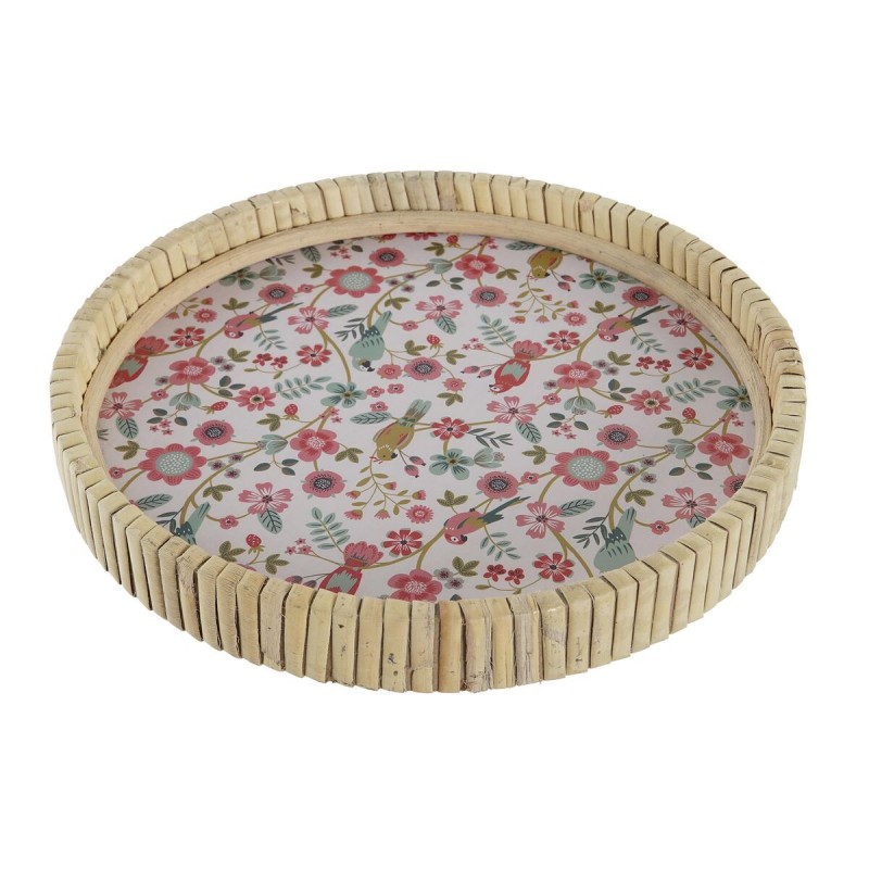 поднос для закусок DKD Home Decor 26 x 26 x 14,5 cm Натуральный Металл Деревянный MDF Shabby Chic