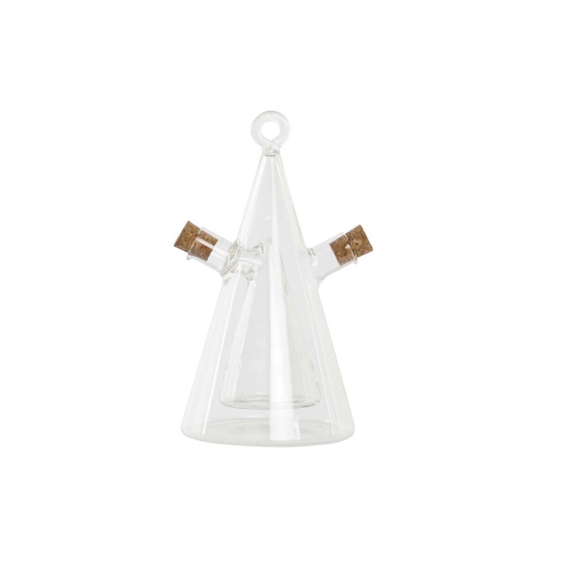 Набор масла и уксуса DKD Home Decor 10,5 x 9 x 18 cm Прозрачный Kорка 300 ml Боросиликатное стекло