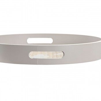 поднос для закусок DKD Home Decor Синий Белый 35 x 35 x 5 cm Деревянный MDF (2 штук)