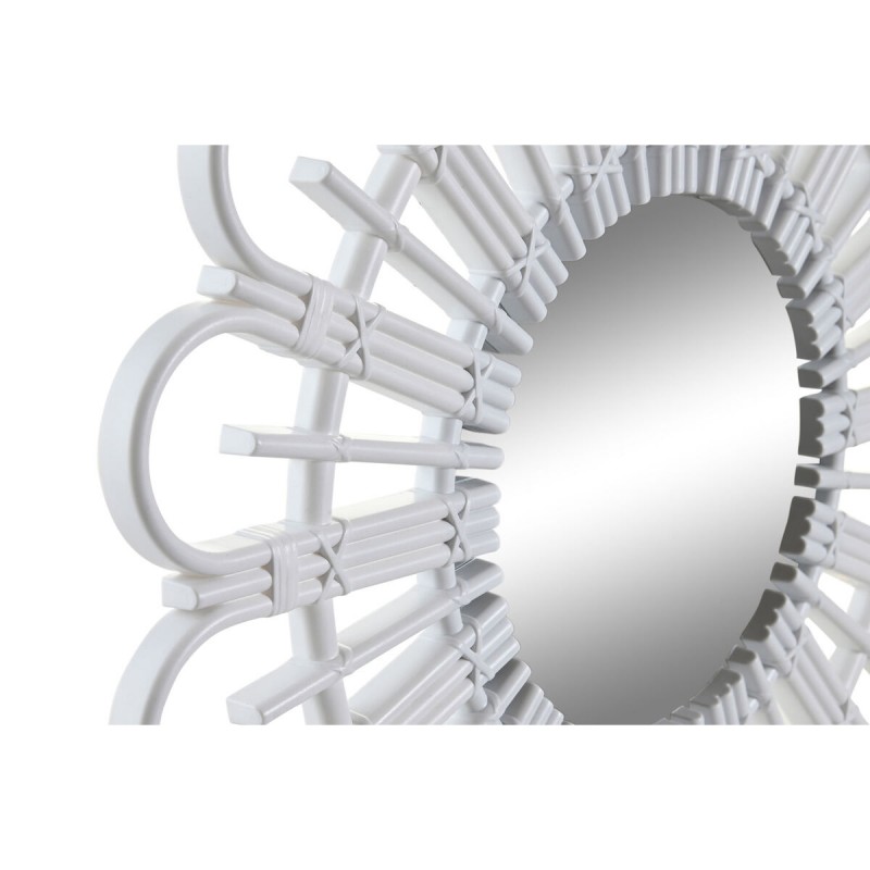 Настенное зеркало DKD Home Decor Scandi Стеклянный Натуральный Белый полипропилен (50 x 2,5 x 50 cm) (2 штук)