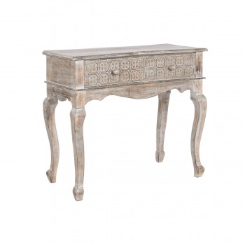 Мебель для прихожей с 2 ящиками DKD Home Decor Белый Коричневый 91 x 42 x 81 cm