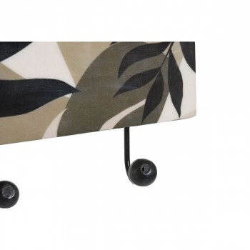 Настенная вешалка DKD Home Decor Разноцветный Железо Древесина манго Тропический Лист растения лаковый 38 x 5 x 18 cm (2 штук)