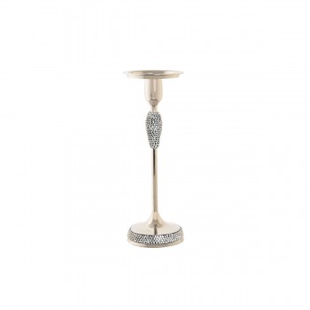 Подсвечник DKD Home Decor Серебристый Акрил Алюминий 12 x 12 x 36 cm