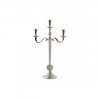 Канделябр DKD Home Decor 30 x 12 x 46 cm Серебристый Алюминий хром