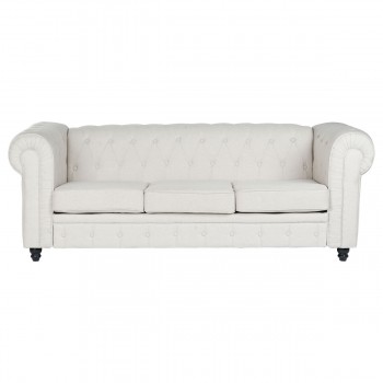 Диван DKD Home Decor Белый Коричневый Кремовый Деревянный 209 x 84 x 76 cm