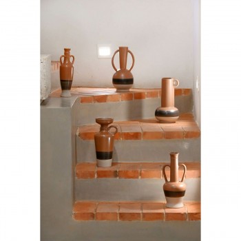 Кувшин DKD Home Decor Белый Серый терракот Фарфор 13,3 x 11 x 27,3 cm 13,3 x 11 x 28 cm (3 штук)