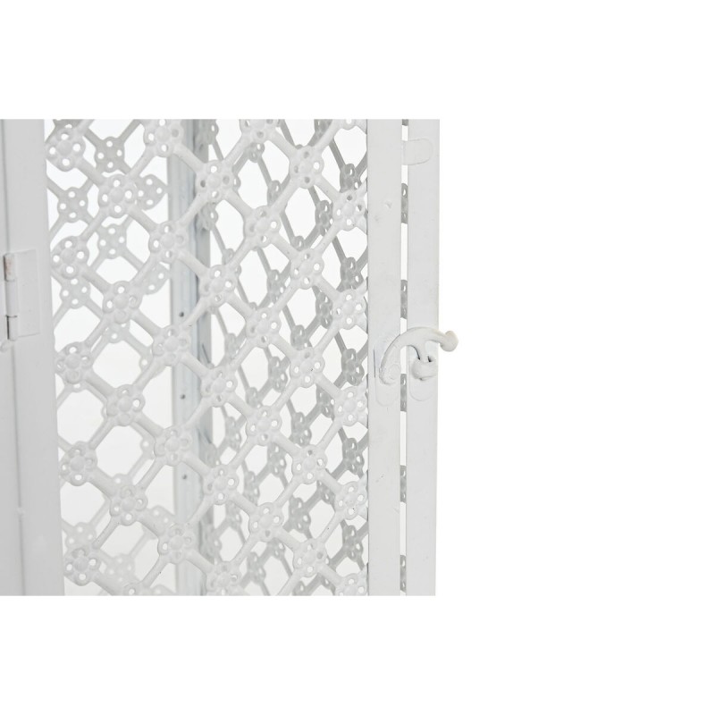 Набор фонарей DKD Home Decor Белый Металл Стеклянный Араб Отделка состаренная 24 x 24 x 74 cm (3 Предметы)