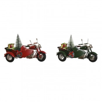 Новогоднее украшение DKD Home Decor Красный Зеленый 19 x 14 x 13 cm (2 штук)