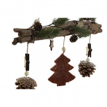 Подвесной декор DKD Home Decor Разноцветный PVC Деревянный 47 x 6 x 39 cm (2 штук)