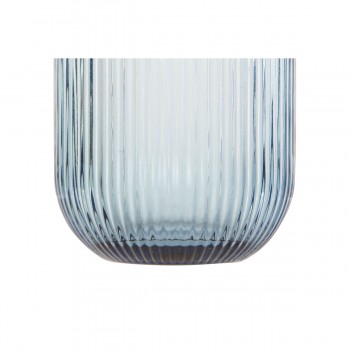 Набор стаканов DKD Home Decor Синий Стеклянный 240 ml (6 штук)